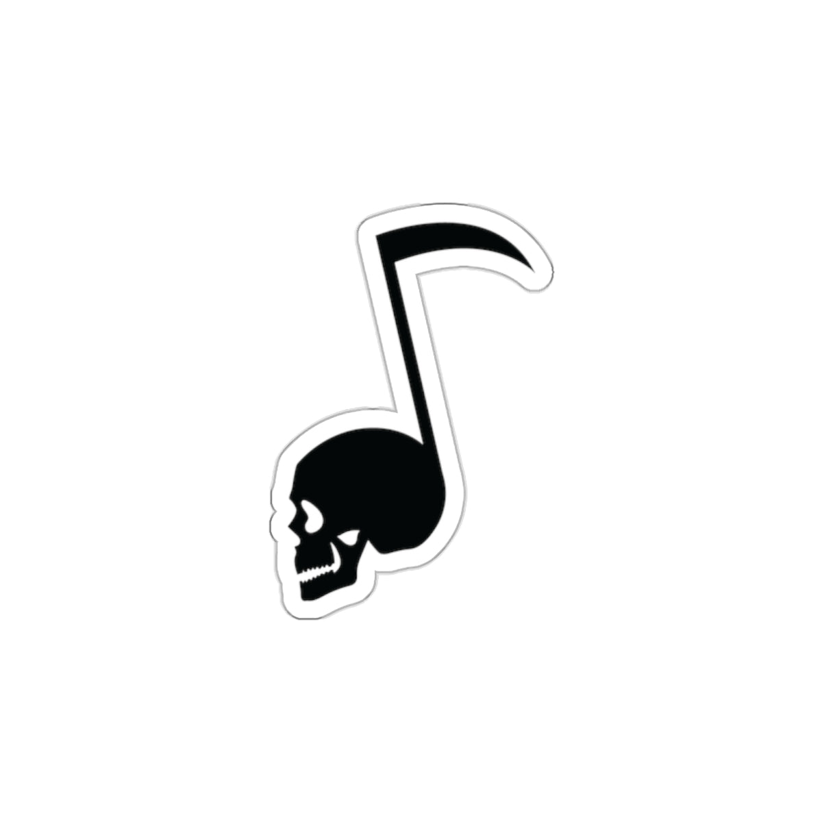 Grymn Skull and Scythe Music Note Logo Die-Cut Stickers